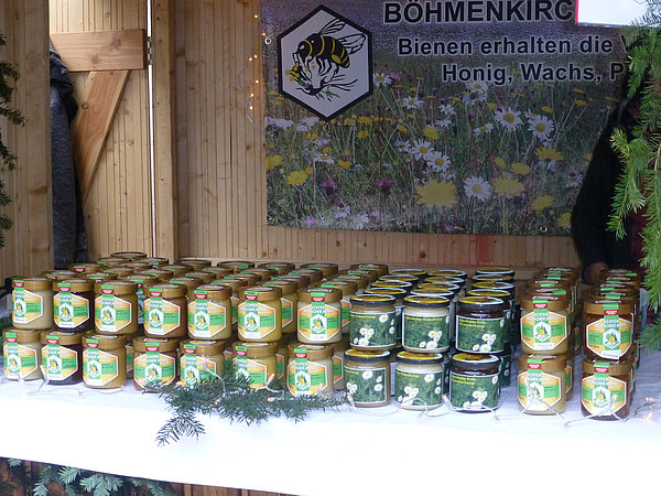 Honige des BV Alb-Lautertal auf dem Weihnachtsmarkt in Donzdorf 2019